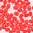 SuperDuo Beads 2.5x5mm Coral Red 2-Hole Seed Beads, 5-Inch Tube, duo593200, bsd0150
