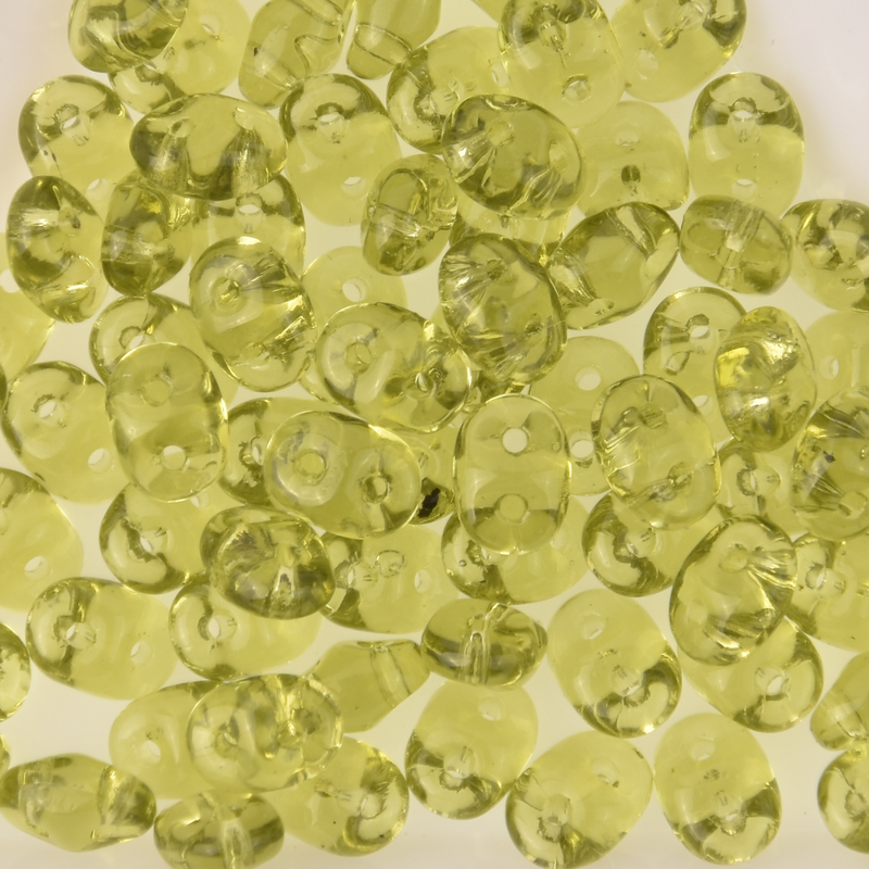 SuperDuo Olivine 2-Hole Seed Beads 2.5x5mm, 5-Inch Tube, du0550230, bsd0158