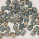 SuperDuo Sapphire Matte Rembrandt 2-Hole Seed Beads 2.5x5mm, 5-Inch Tube, du0530060-83500, bsd0163