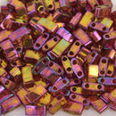 Half Tila Glass Beads Miyuki Rose Gold Luster TLH301 bsd0400