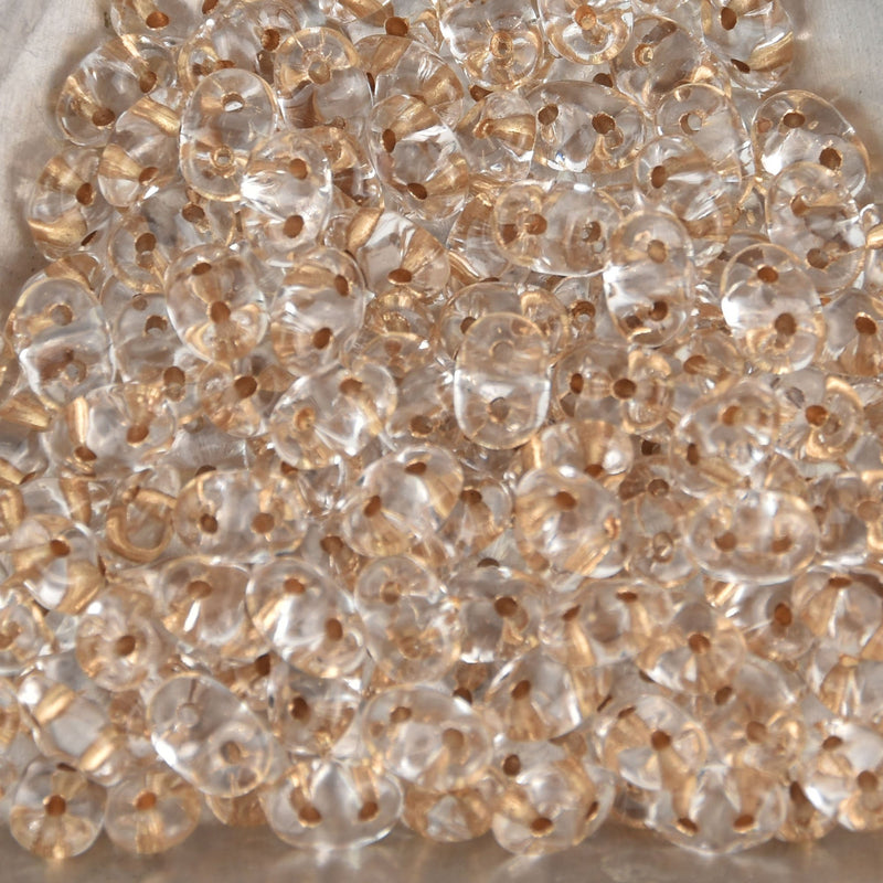 SuperDuo Crystal Bronze Lined Gold 2-Hole Seed Beads 5mm, 22.5gr DU0500030-68106 bsd0716