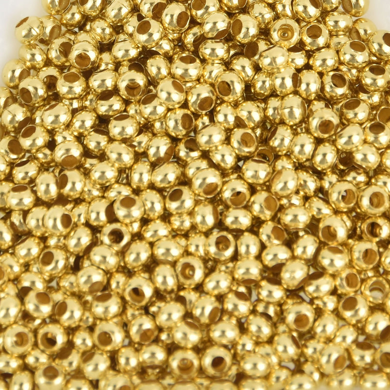 Size 11/0 Metal Seed Beads, Round, Yellow Brass Gold, MT11-YBRS 16 grams, bsd0718