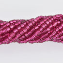 4mm Seed Beads, Rose Pink, 8 strands, bsd0722