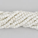 4mm Seed Beads, White, 8 strands, bsd0723