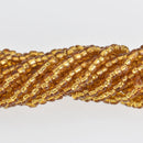 4mm Seed Beads, Gold, 8 strands, bsd0725
