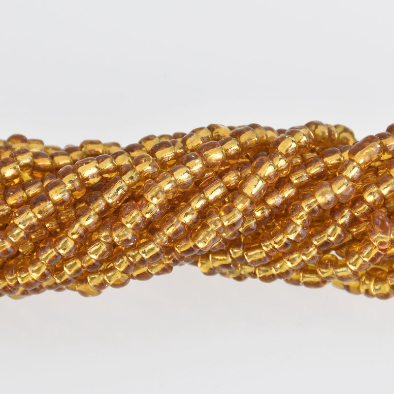 4mm Seed Beads, Gold, 8 strands, bsd0725