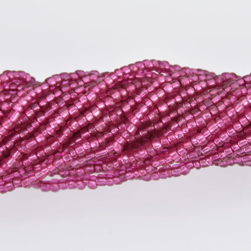 2.5mm Seed Beads, Rose Pink, 18 strands, bsd0729