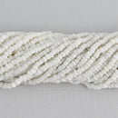 2.5mm Seed Beads, White, 18 strands, bsd0730