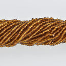 2.5mm Seed Beads, Gold, 18 strands, bsd0732
