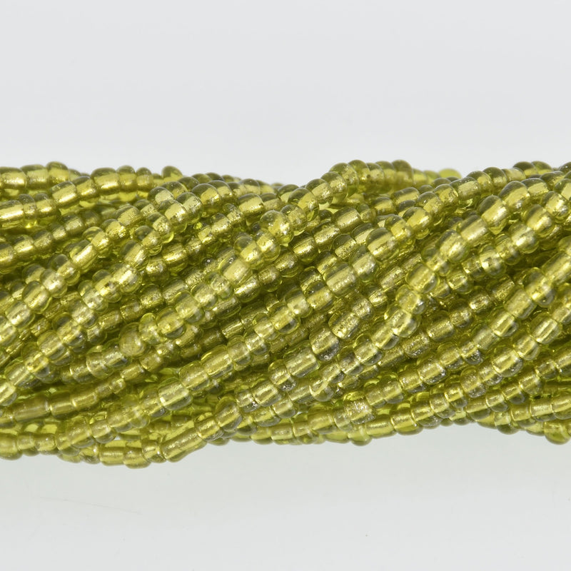 2.5mm Seed Beads, Green, 18 strands, bsd0734