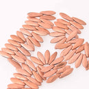 16mm Dagger Czech Glass Beads, Etch Crystal Full Copper, DAG51600030-27183C, 25 beads, bsd0861