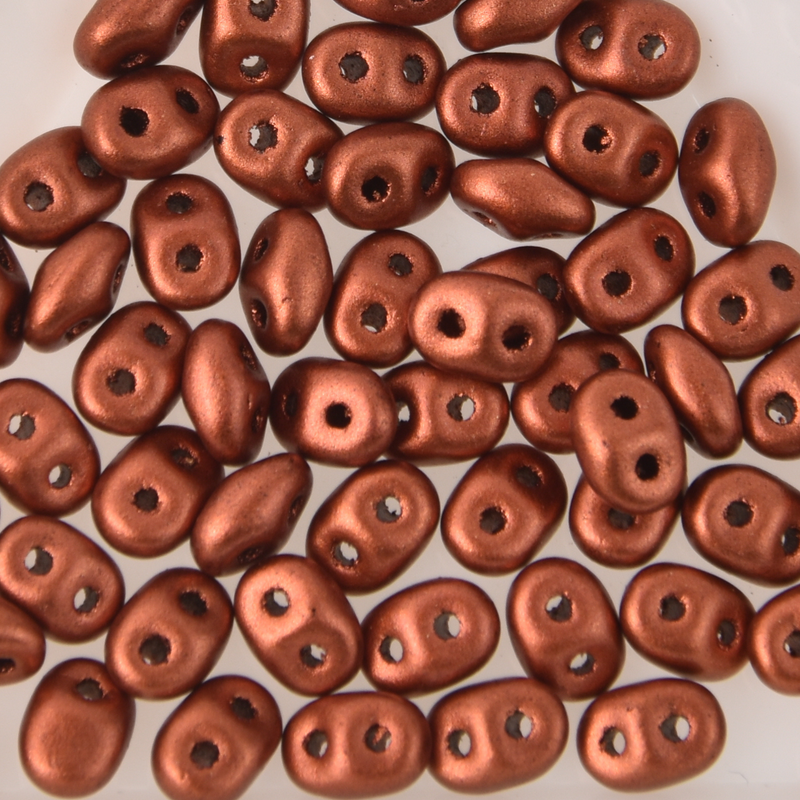 SuperDuo Crystal Bronze Fire Red Brown 2-Hole Seed Beads 2.5x5mm, 5-Inch Tube, du0500030-01750 bsd0898