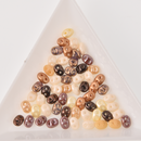 SuperDuo Mocha Latte Brown Tan Mix 2-Hole Seed Beads 2.5x5mm, 5-Inch Tube, du05mix121 bsd0911