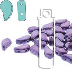 Paisley Duo Metalust Purple 2-Hole Seed Beads, approx 82 beads/22g, 8x5mm, 5-Inch Tube, PD8523980-24202 bsd1053