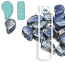 Paisley Duo Royal Blue Rembrandt 2-Hole Seed Beads, approx 82 beads/22g, 8x5mm, 5-Inch Tube, PD8533050-43500 bsd1055