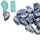 Paisley Duo Royal Blue Rembrandt 2-Hole Seed Beads, approx 82 beads/22g, 8x5mm, 5-Inch Tube, PD8533050-43500 bsd1055