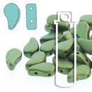 Paisley Duo Dark Olive Gold Shine 2-Hole Seed Beads, approx 82 beads/22g, 8x5mm, 5-Inch Tube, PD8502010-24103 bsd1066