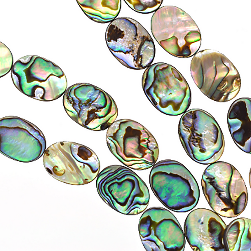 18mm Oval ABALONE SHELL Beads Paua Shell full strand about 22 beads bsh0002