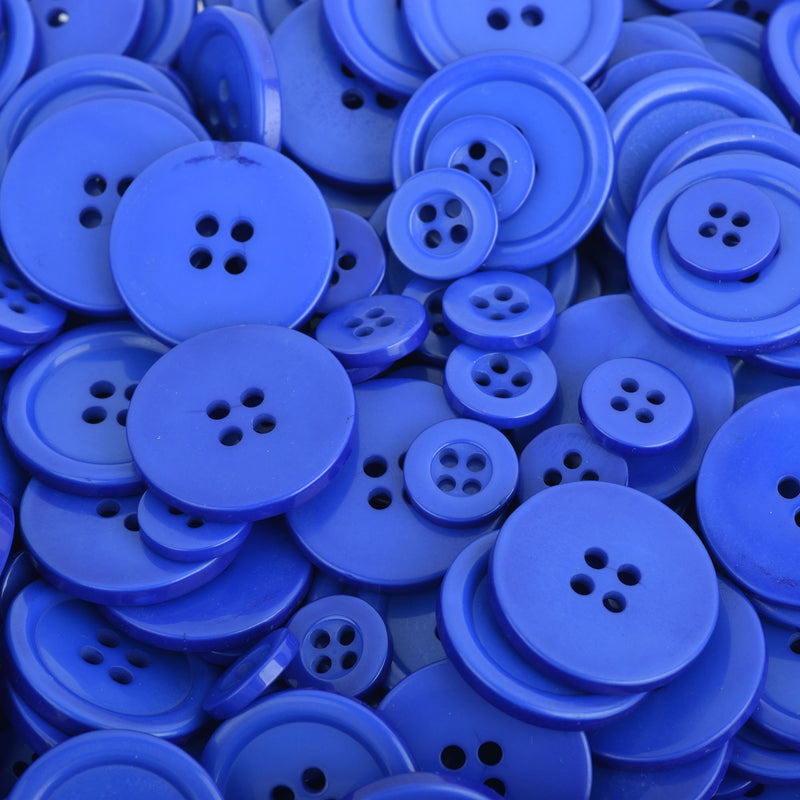 50 grams BLUE Buttons Mixed styles and sizes but0266