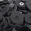 50 grams BLACK Buttons Mixed styles and sizes but0272