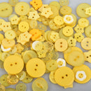 50 grams YELLOW Buttons Mixed styles and sizes but0278