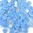 50 grams LIGHT BLUE Buttons Mixed styles and sizes but0279