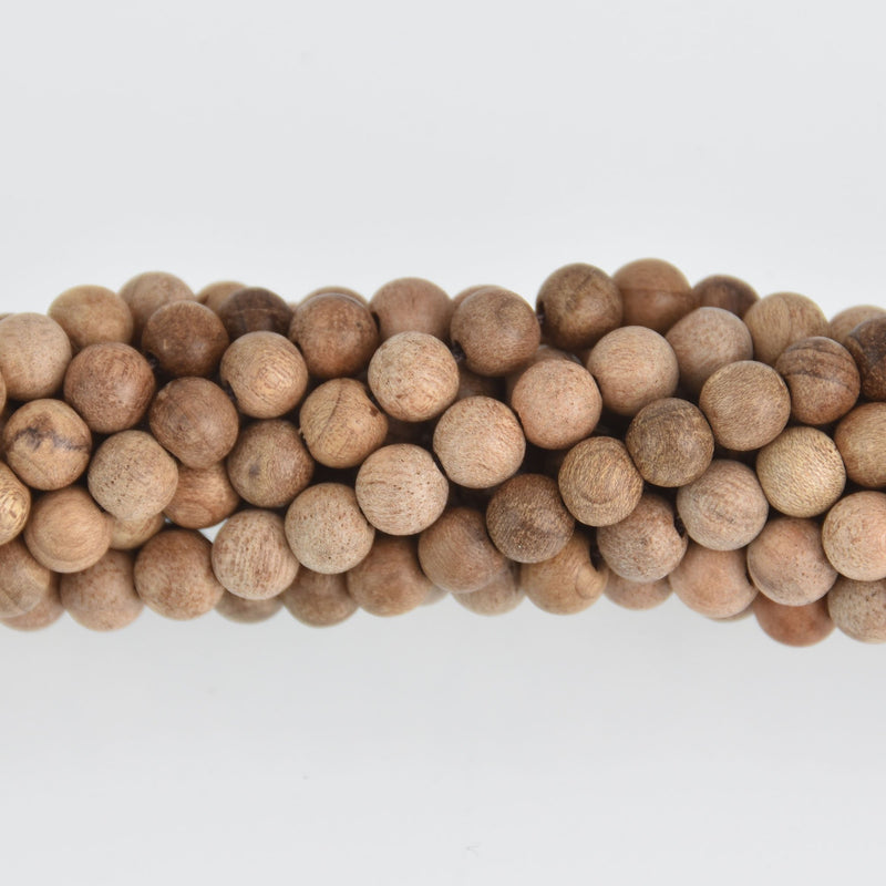 6mm Natural Sandalwood Wood Beads, Light Brown Wooden Beads, strand, bwd0024b
