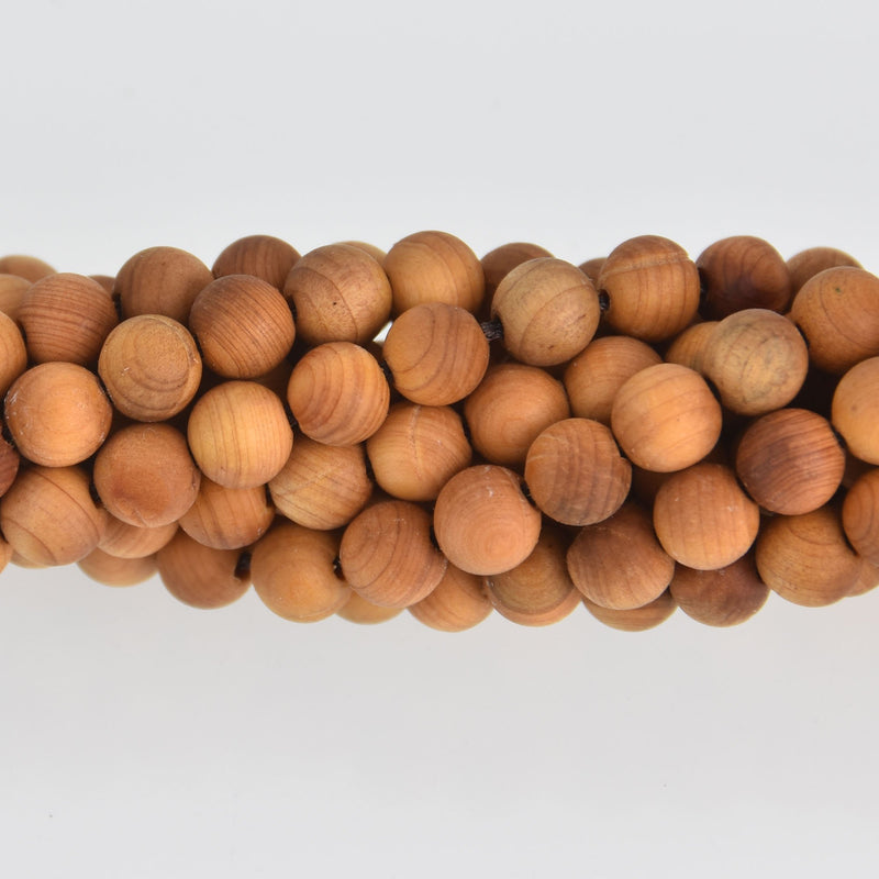 6mm Natural Sandalwood Wood Beads, Matte Golden Honey Wooden Beads, strand, bwd0027b