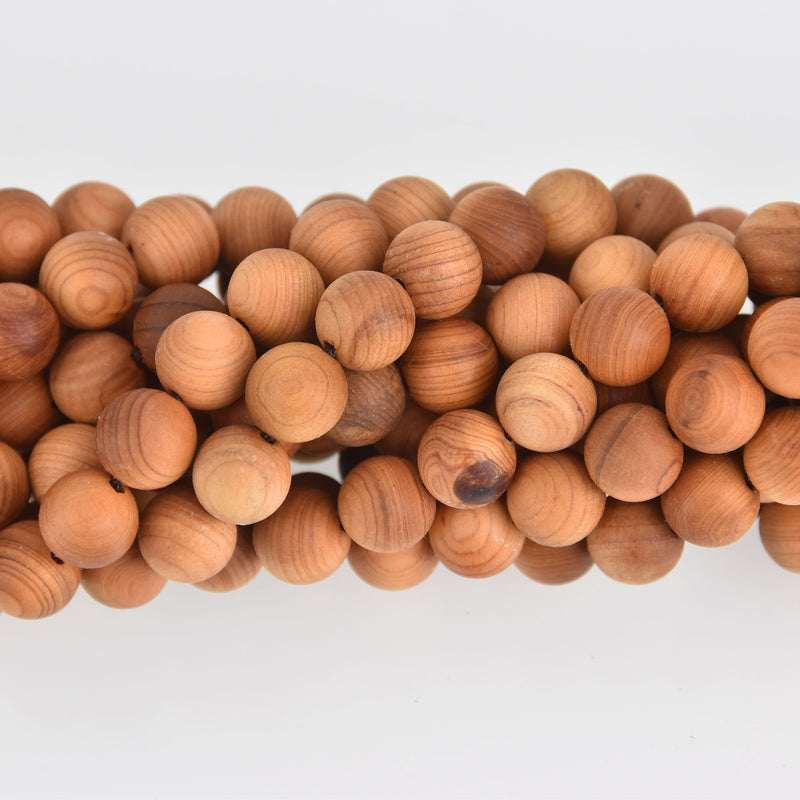 10mm Natural Sandalwood Wood Beads, Matte Golden Brown Wooden Beads, strand, bwd0035b