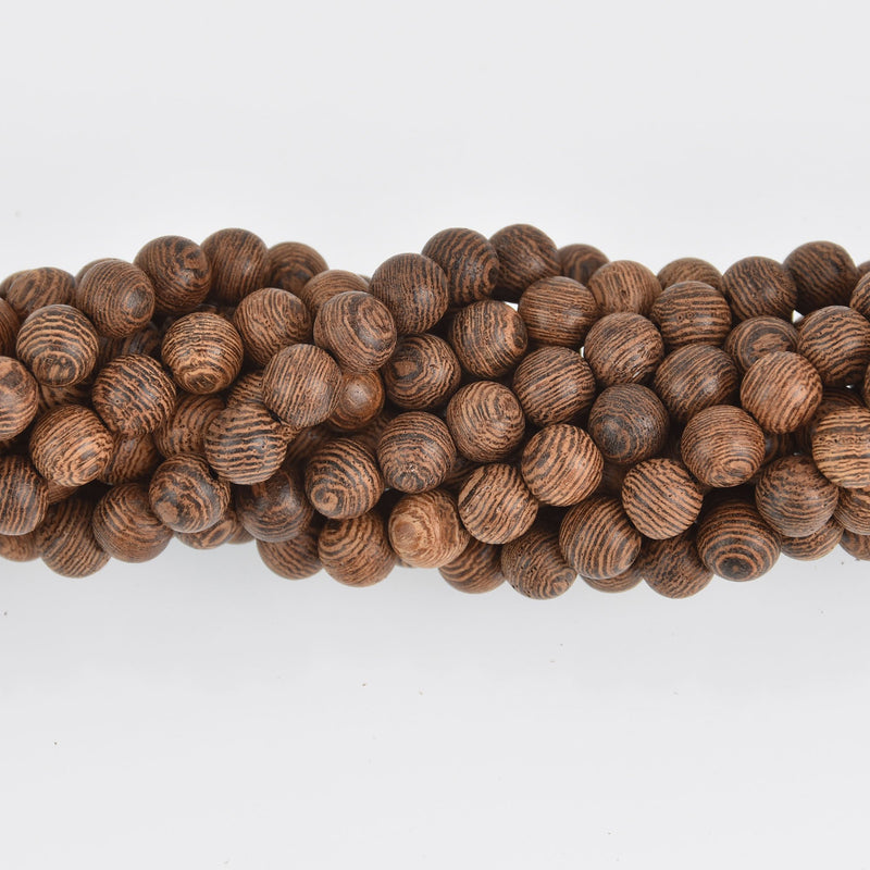 8mm Natural Sandalwood Wood Beads, Brown Wooden Beads, strand, bwd0038b