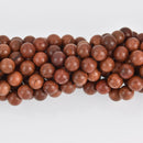 8mm Natural Sandalwood Wood Beads, Brown Wooden Beads, strand, bwd0039b