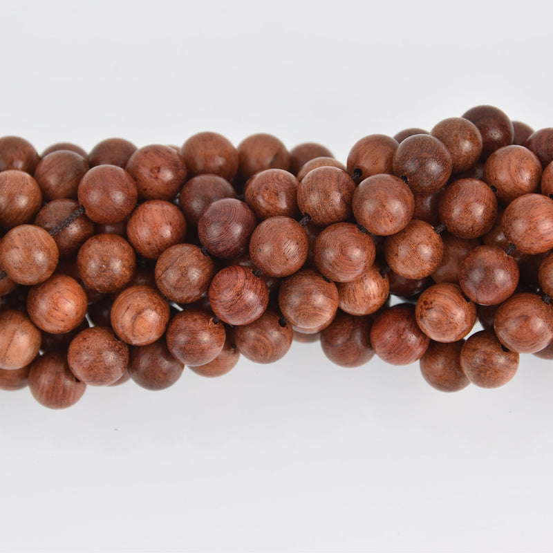 8mm Natural Sandalwood Wood Beads, Brown Wooden Beads, strand, bwd0039b