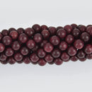 8mm Natural Sandalwood Wood Beads, Maroon Brown Wooden Beads, strand, bwd0040b