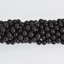 8mm Natural Sandalwood Wood Beads, Black Wooden Beads, strand, bwd0042b