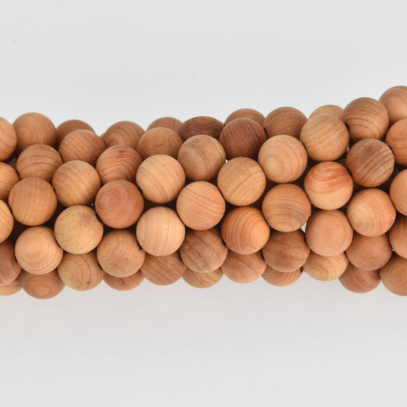 8mm Natural Sandalwood Wood Beads, Matte Golden Brown Wooden Beads, strand, bwd0043b