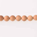 10mm Natural Sandalwood Wood Beads, Matte Tan Wooden Beads, strand, bwd0057
