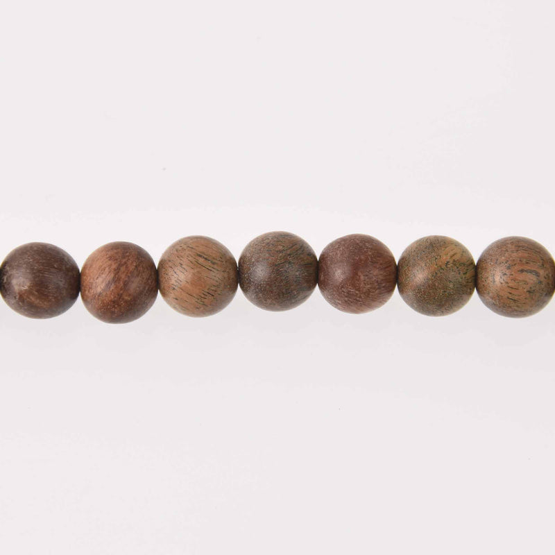 8mm Natural Sandalwood Wood Beads, Green Brown Wooden Beads, strand, bwd0058