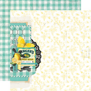 Simple Vintage Lemon Twist COLLECTION KIT by Simple Stories - 12x12" Pieces, Bright Paper Pack and Stickers for Scrapbooking, junk journaling pap0040