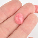 2 PINK RHODOCHROSITE Gemstone Cabochons OVAL 14mm cab0553