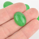 2 GREEN QUARTZ 20mm OVAL Cabochons Gemstone cab0554