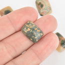5 OCEAN JASPER 18mm Gemstone Cabochons RECTANGLE Cab0557