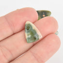 5 OCEAN JASPER 17mm Gemstone Cabochons TRILLION Triangle Cab0568