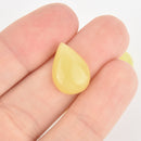 2 OLIVE STONE 18mm Teardrop Cabochons, Yellow Pear Gemstone cab0569