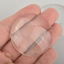 3 Clear Glass Round Circle Tile Cabochons 50mm or 2" inch cab0574