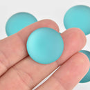 18mm Spearmint Lunasoft Lucite Cabochons, Matte Round, x2, cab0623