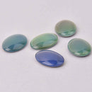 20mm Oval Cabochons, Mood Beads, Temperature Changing, 5 pcs, cab0706