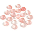 2 pcs 6mm Watermelon Stone Cabochons, Light Pink Small Cabochon cab0695
