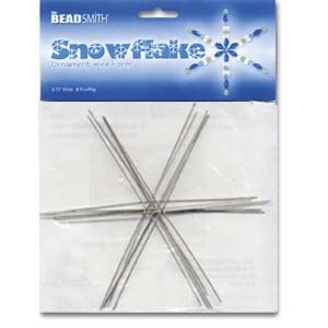 6 WIRE SNOWFLAKE ORNAMENT Blanks, 6" wide, cft0044