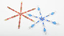 8 WIRE SNOWFLAKE ORNAMENT Blanks, 3.75" wide, cft0047