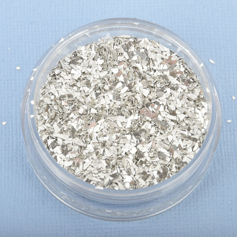 SILVER Crushed Glass Glitter for ICE Resin by Ranger .25oz cft0090